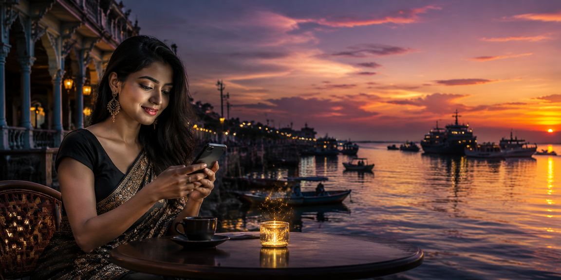 চট্টগ্রাম সমুদ্রসৈকতে মোবাইলে x9a ক্যাসিনো অ্যাক্সেস করছেন একজন ব্যবহারকারী