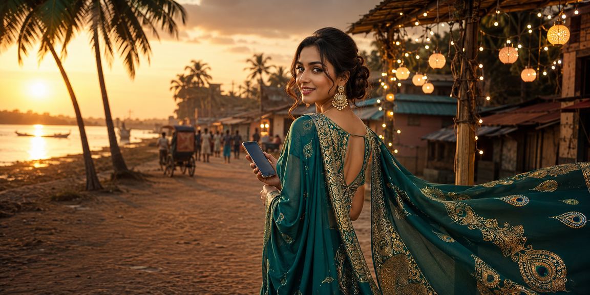 কুমিল্লায় সমুদ্র সৈকতে মোবাইলে পেমেন্ট করছেন বাংলাদেশি ব্যবহারকারী
