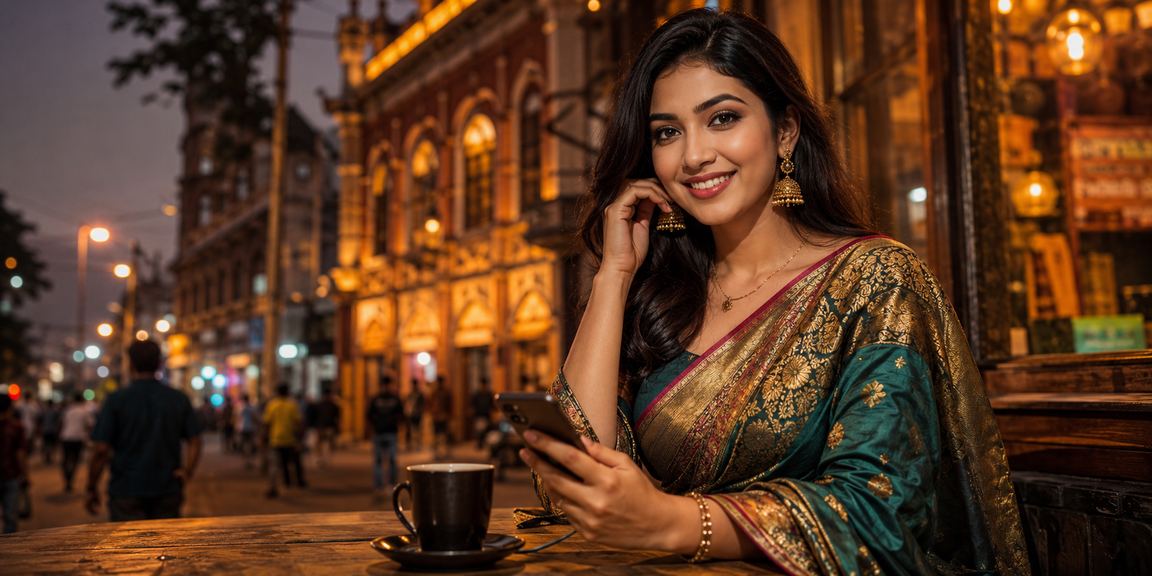 নারায়ণগঞ্জে একজন প্রাপ্তবয়স্ক বাংলাদেশি মডেল মোবাইলে ডিপোজিট করছেন